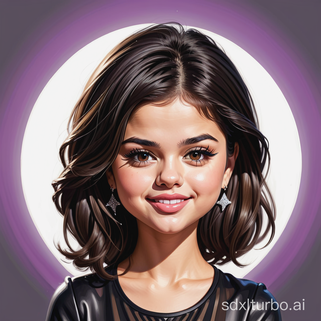 Caricature of a Selena Gomez