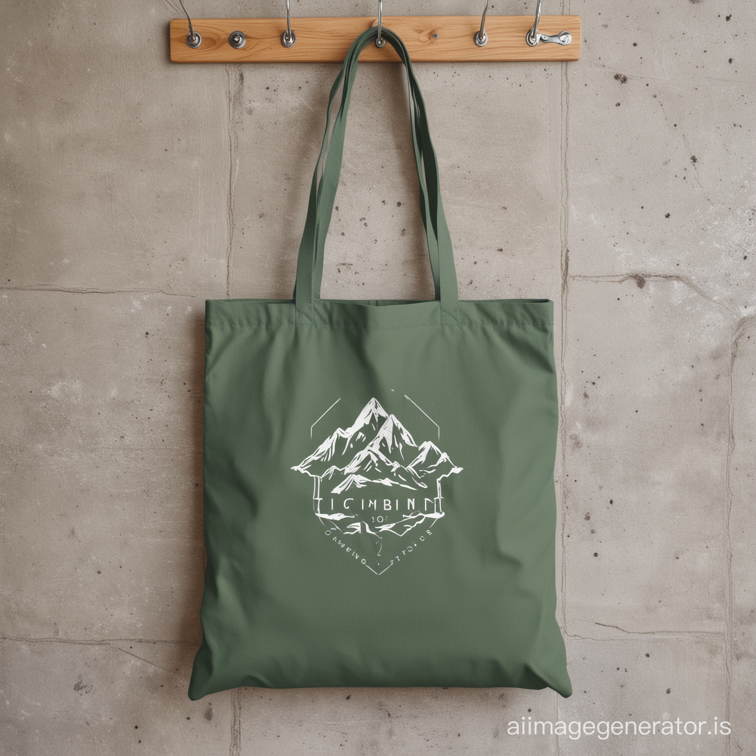 create minimal and simple tote bag with no logo in the climbing store