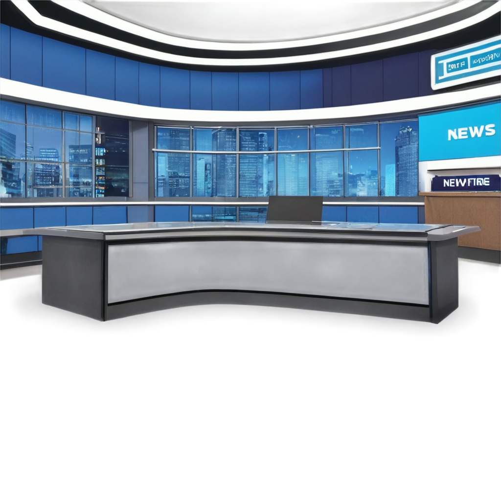A BACKGROUND PICTURE OF A NEWS STUDIO