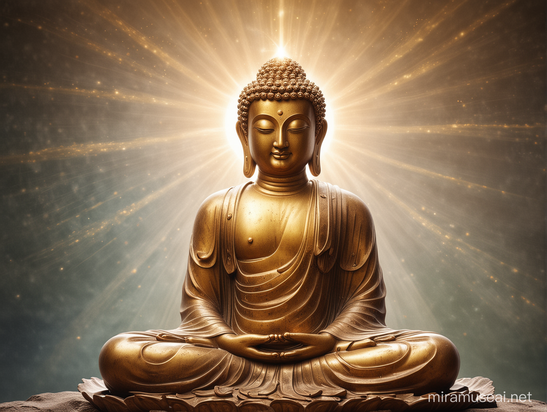 Radiant Buddha Illuminating the Realm with Miraculous Light
