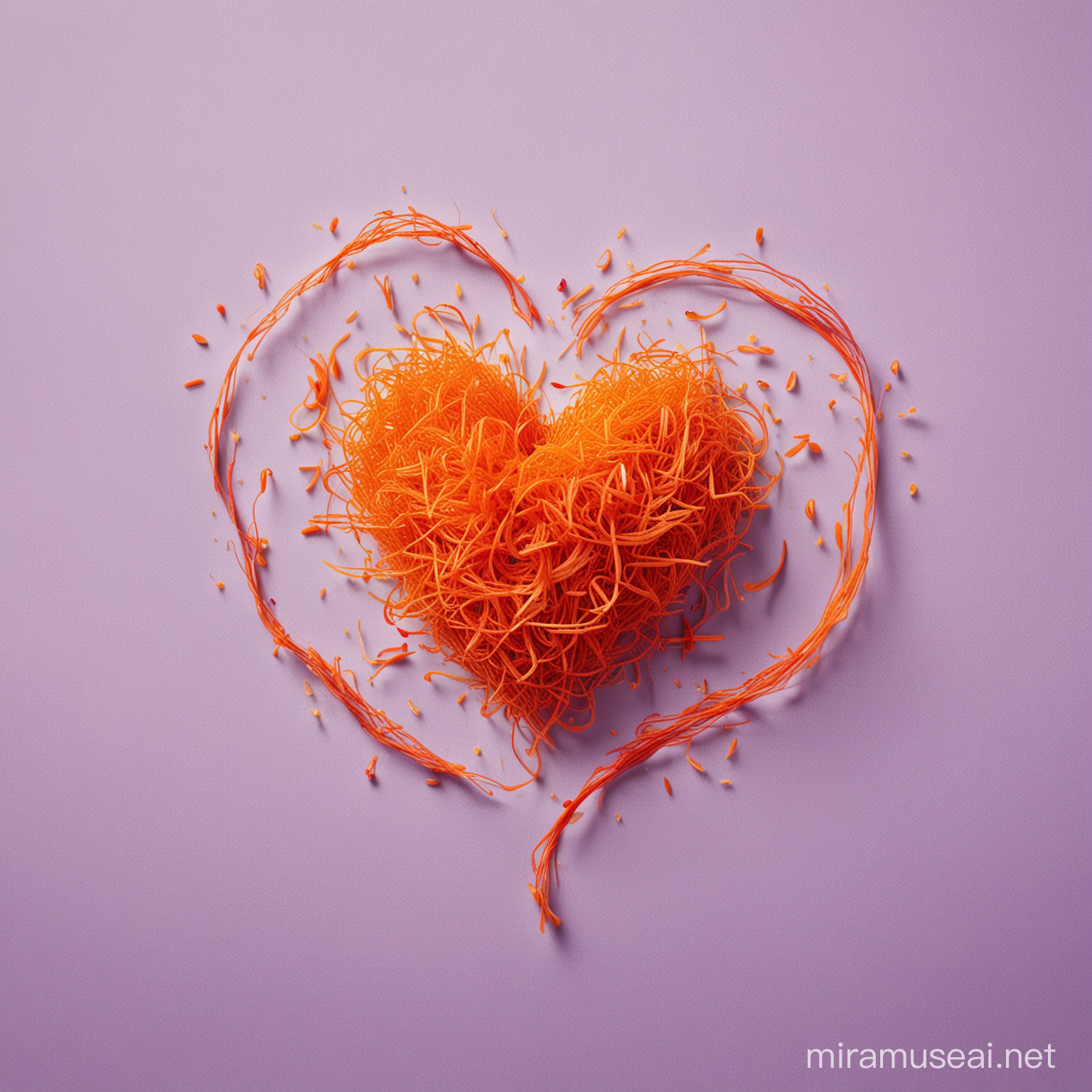 Here's a visual depicting saffron with its many wellness benefits:

**Center:**

* A pile of saffron threads, with a warm orange glow emanating from them.

**Surrounding the saffron:**

* Icons or illustrations representing various health benefits:
    * A happy face for mood improvement
    * A strong heart for heart health
    * A brain for cognitive function
    * A shield for immune system support
    * A cellular structure for antioxidant properties
    * A drop of water for hydration

**Background:**

* A soft, natural background in calming colors like light green or lavender.

This image combines the visual appeal of saffron with clear symbols to represent its diverse wellness benefits. 