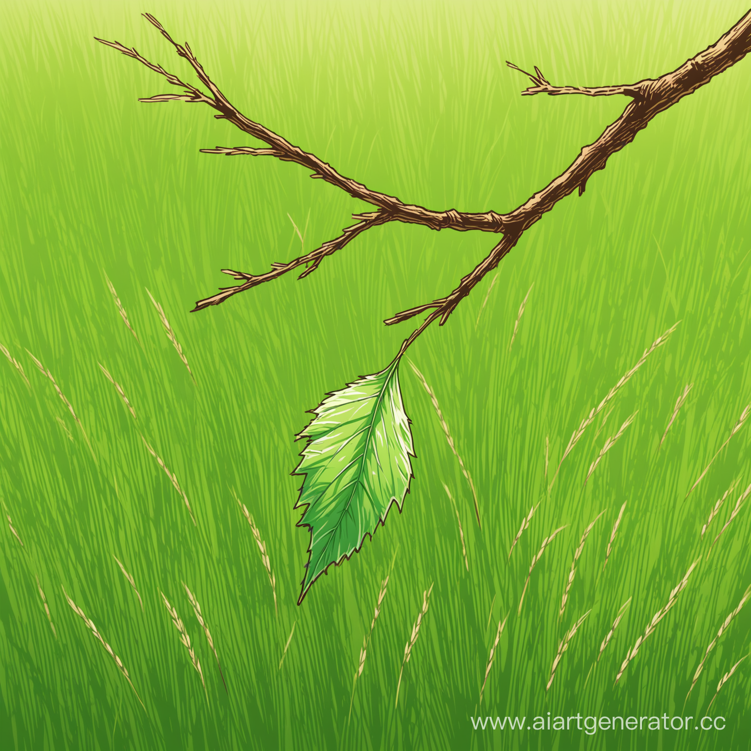 лист зеленый облетает, по сухой траве шуршит, потому что он плохими к ветке нитками пришит