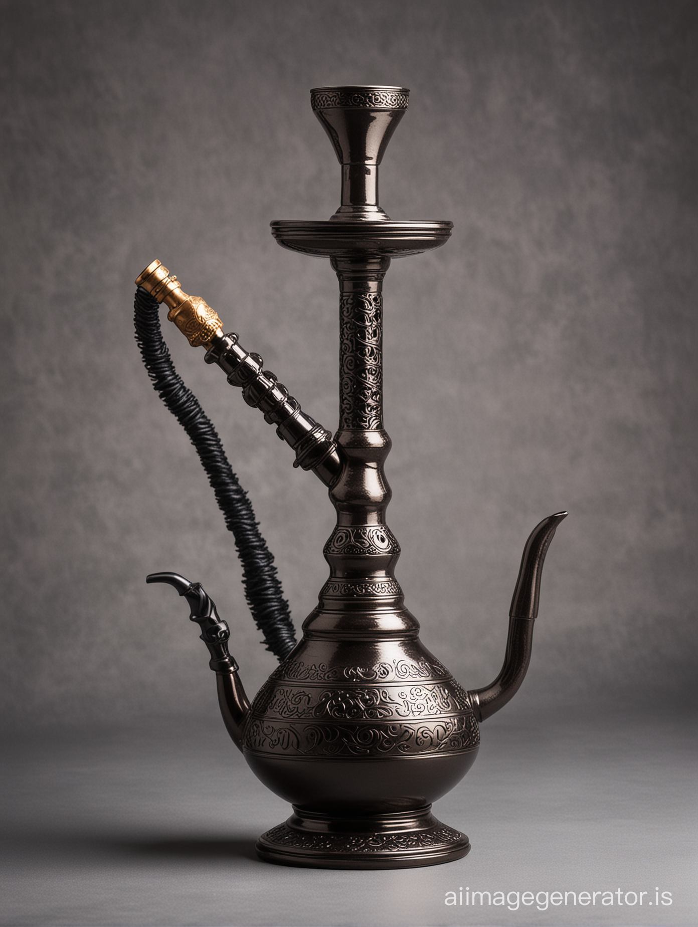 A hookah with solid background