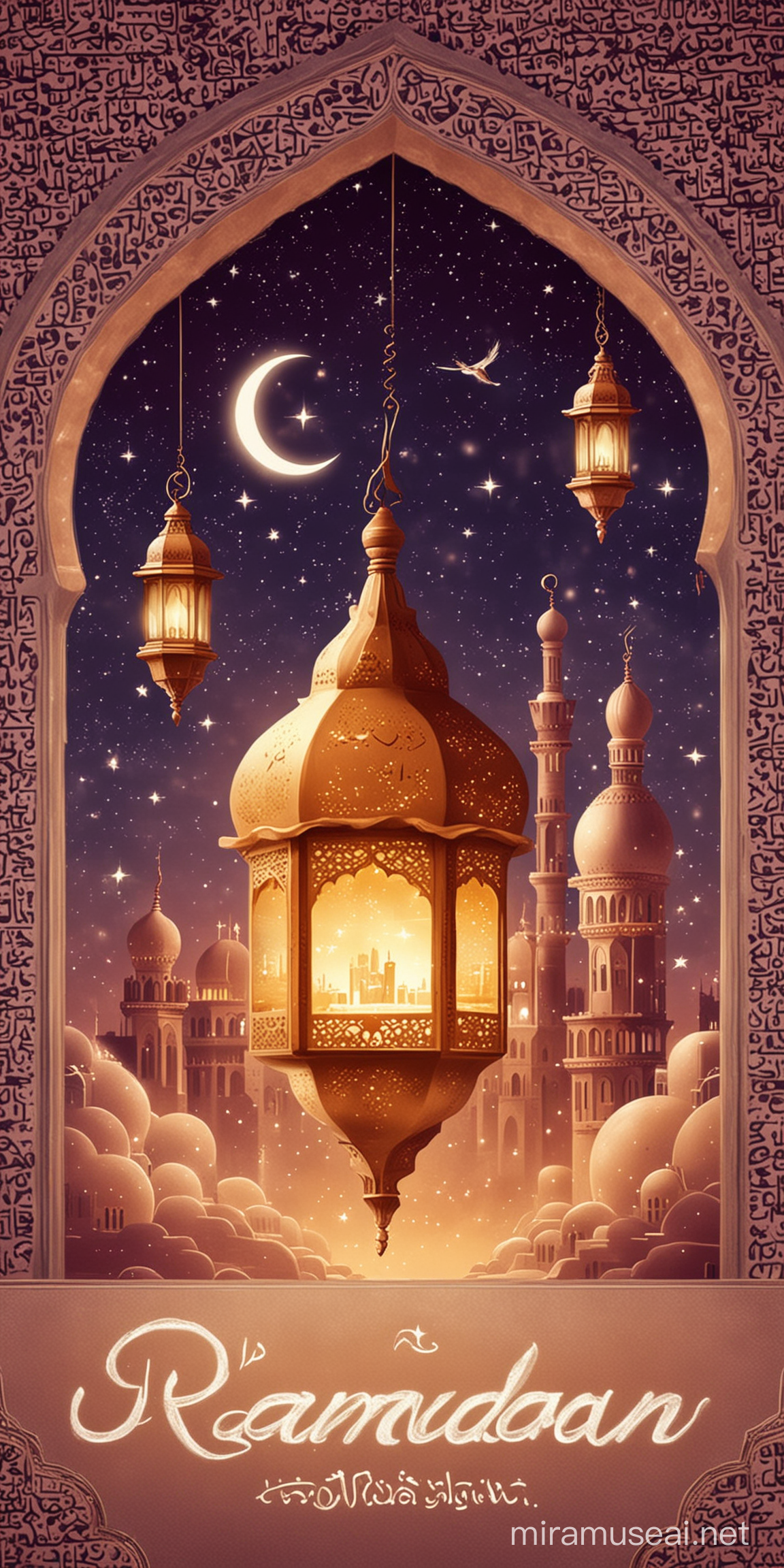 ramadan greetings with arabic touch
