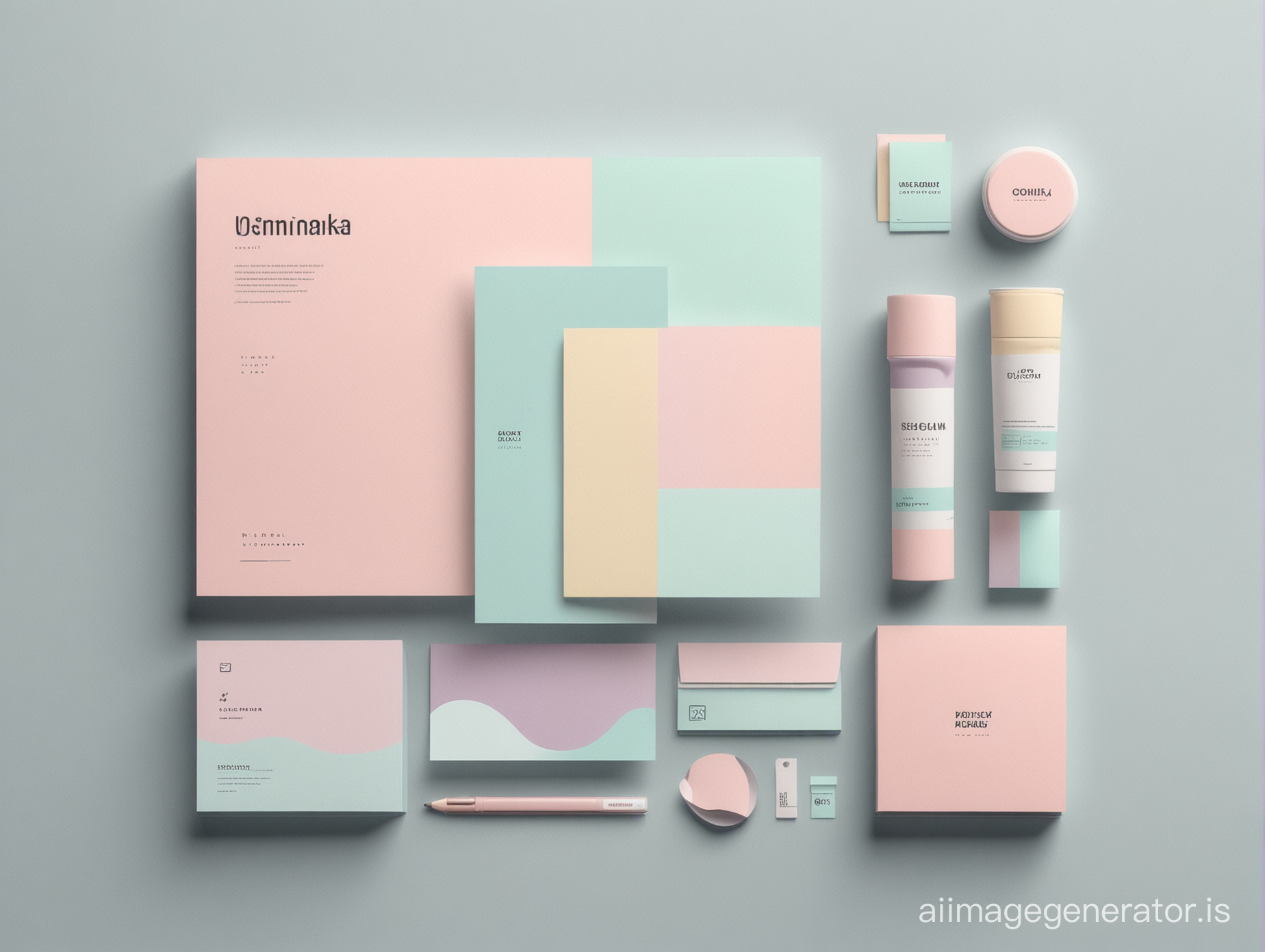 Design a series of mock-ups showcasing your skills in graphic design, web development, or other relevant fields.
pastel colors
