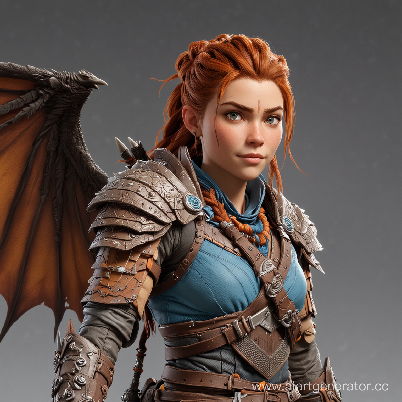 very fat Aloy with dragon wings from Horizon: Forbidden 