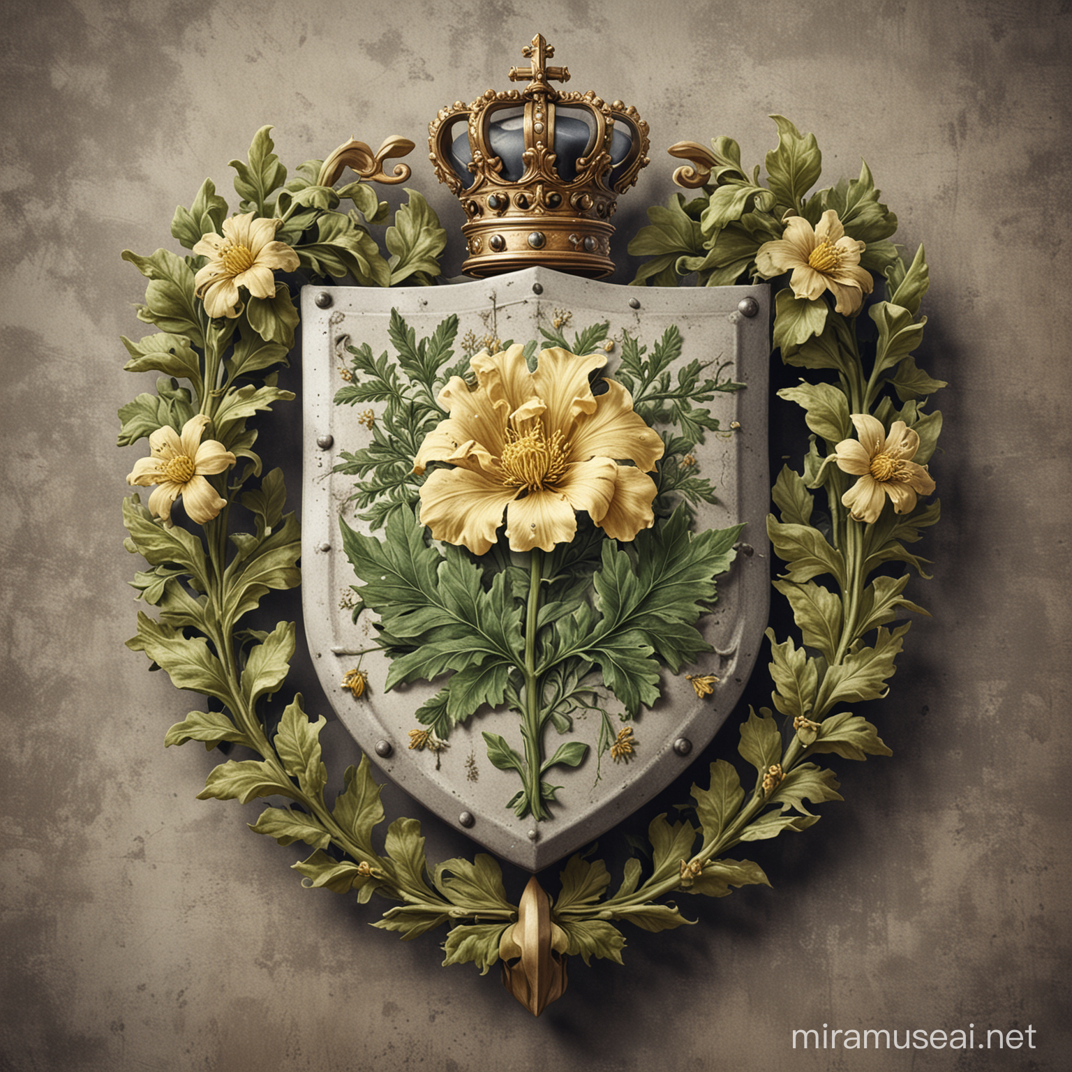 Elegant Coat of Arms with Henbane Fantasy Art