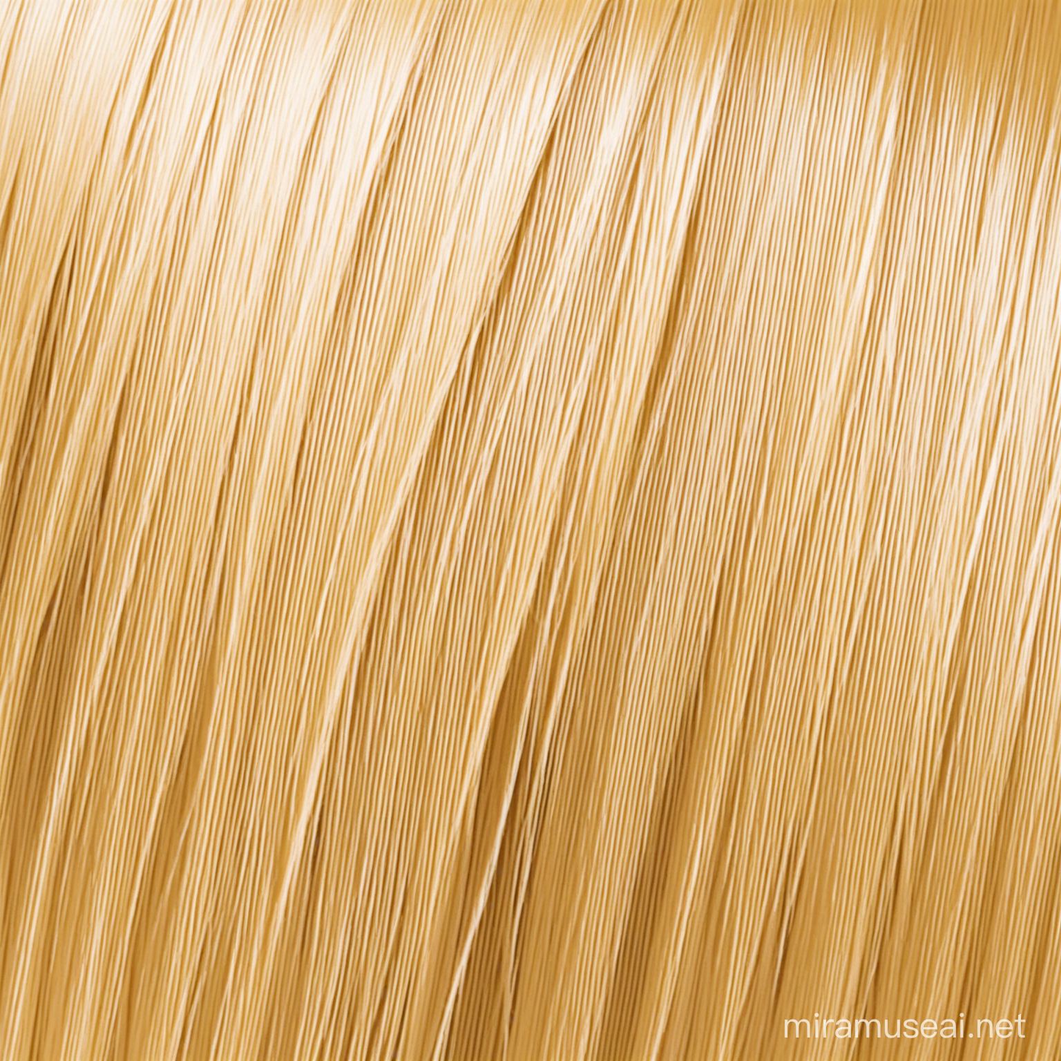 picture of only hair. Amost straight structure of hair,  colour gold blond hair. 