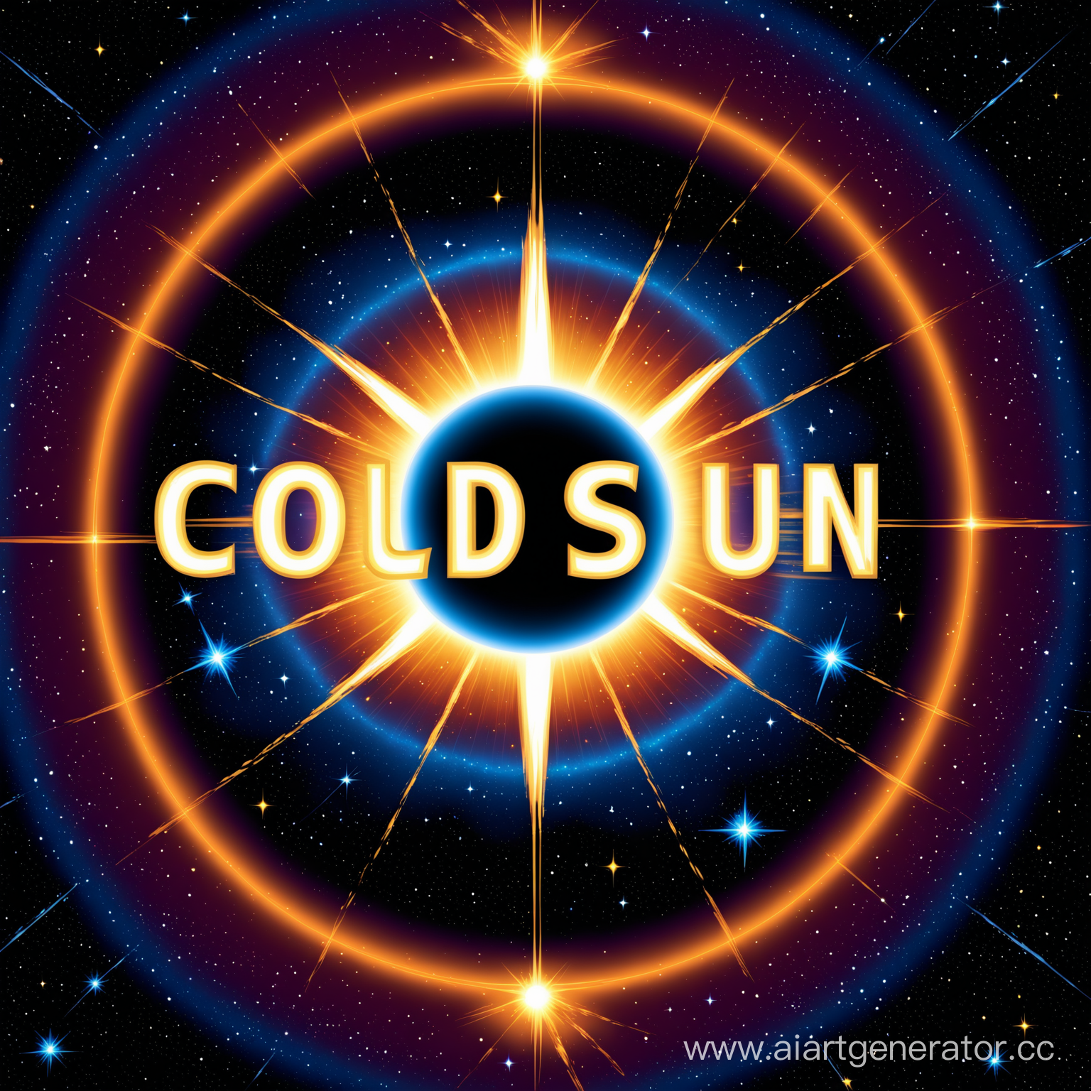 Космическая тема, имя ColdSun  по центру