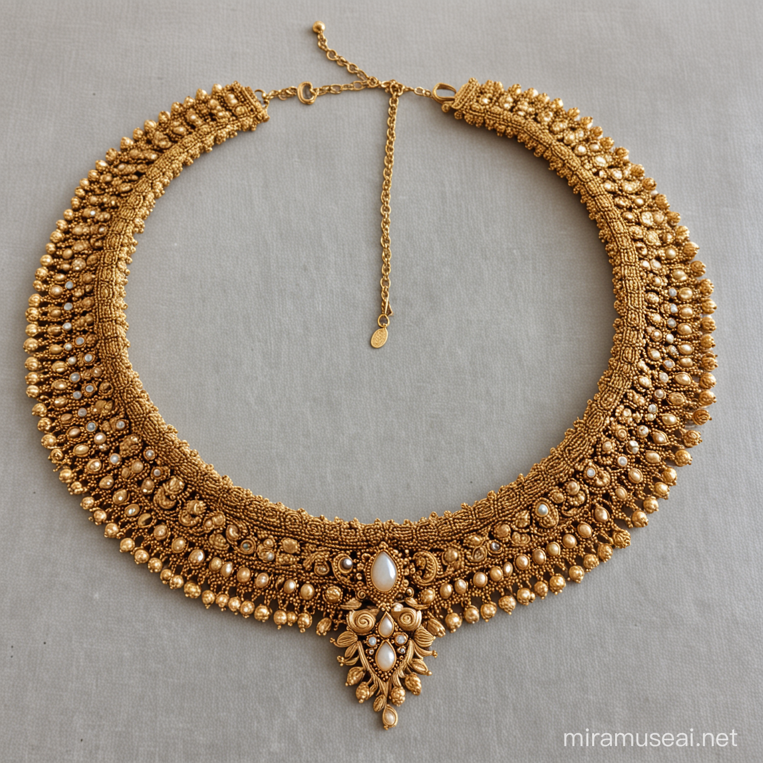 Elegant Gold Antique Choker Necklace