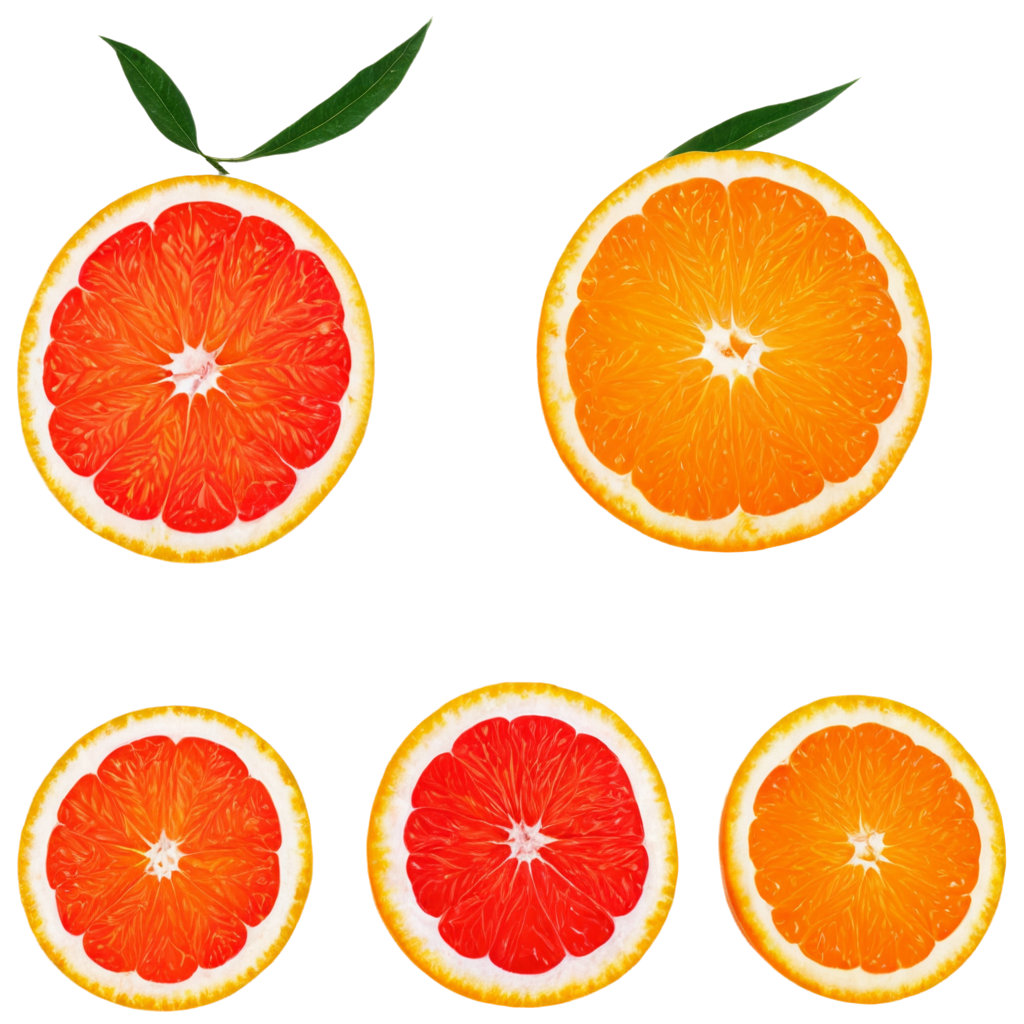 one sliced red orange