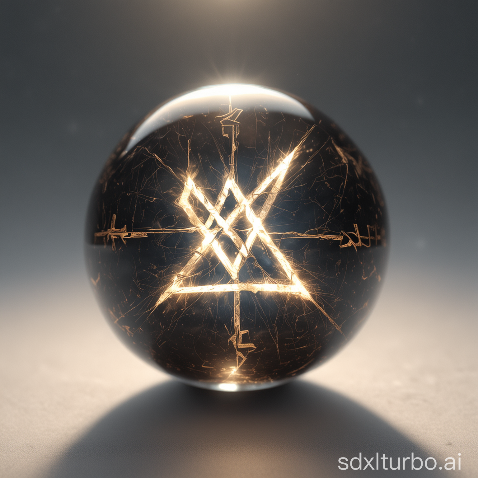A small circular orb of energy representing a rune of light