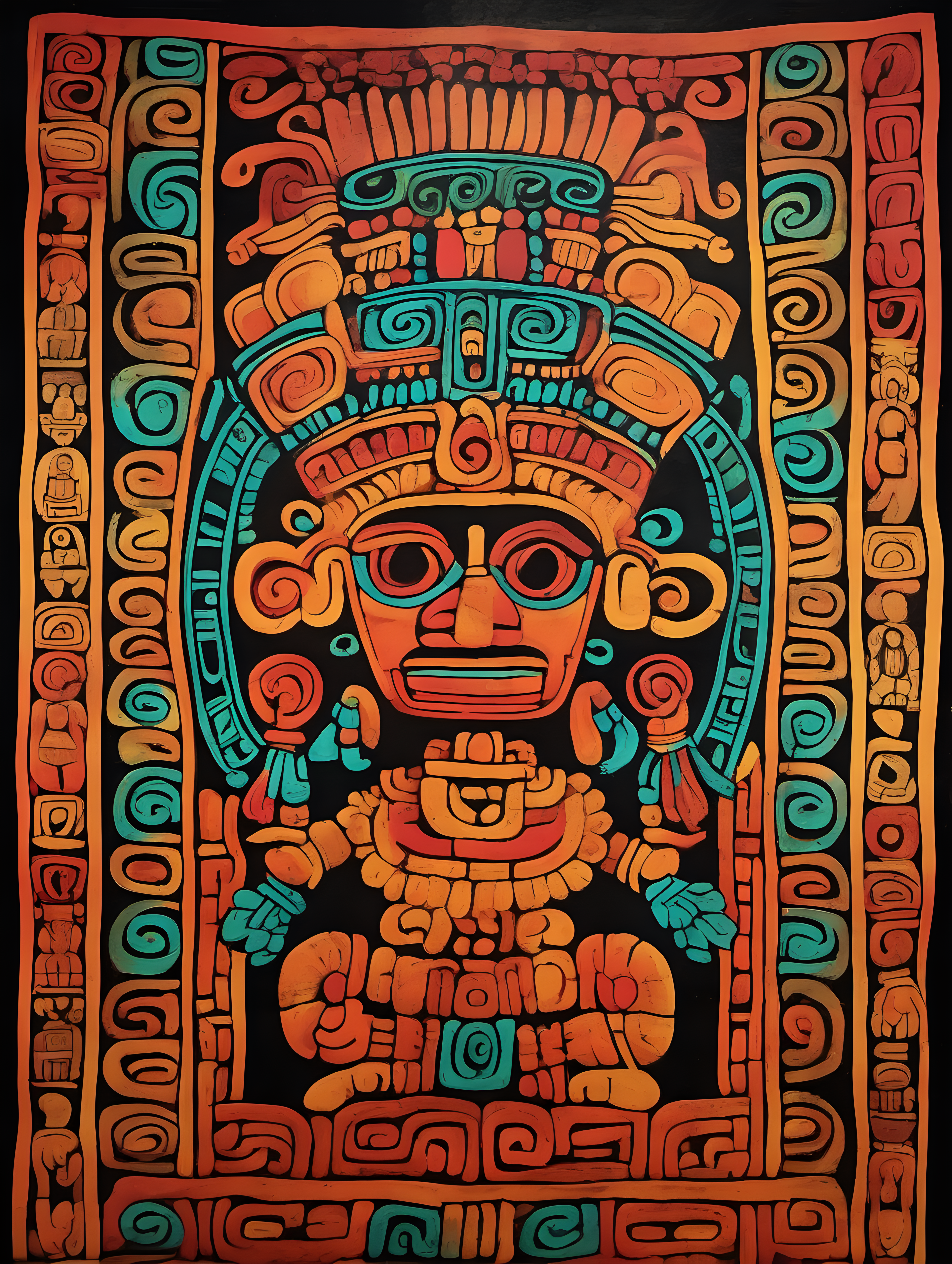 mayan art colors