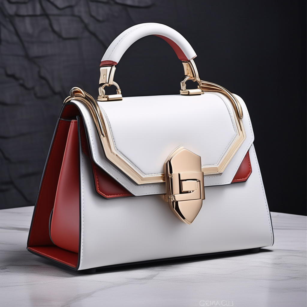contemporary innovative style inspired luxury leather bag - one handle - metal buckle