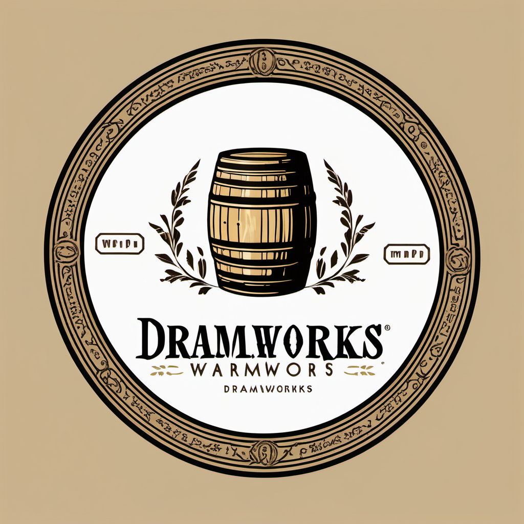 logo for a company called "Dramworks" that uses an elegant font and whisky casks
