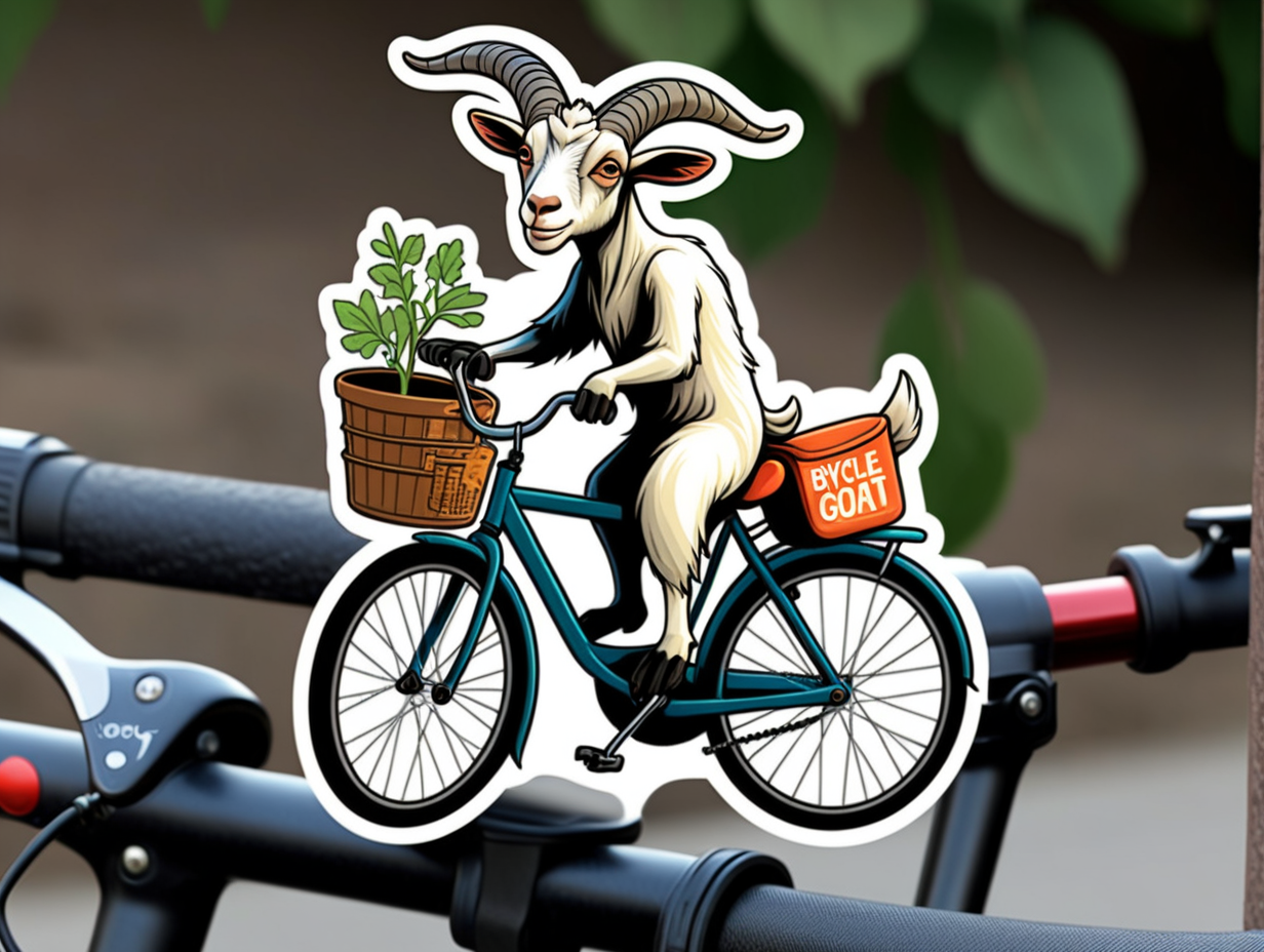 bicycle Goat Stickers