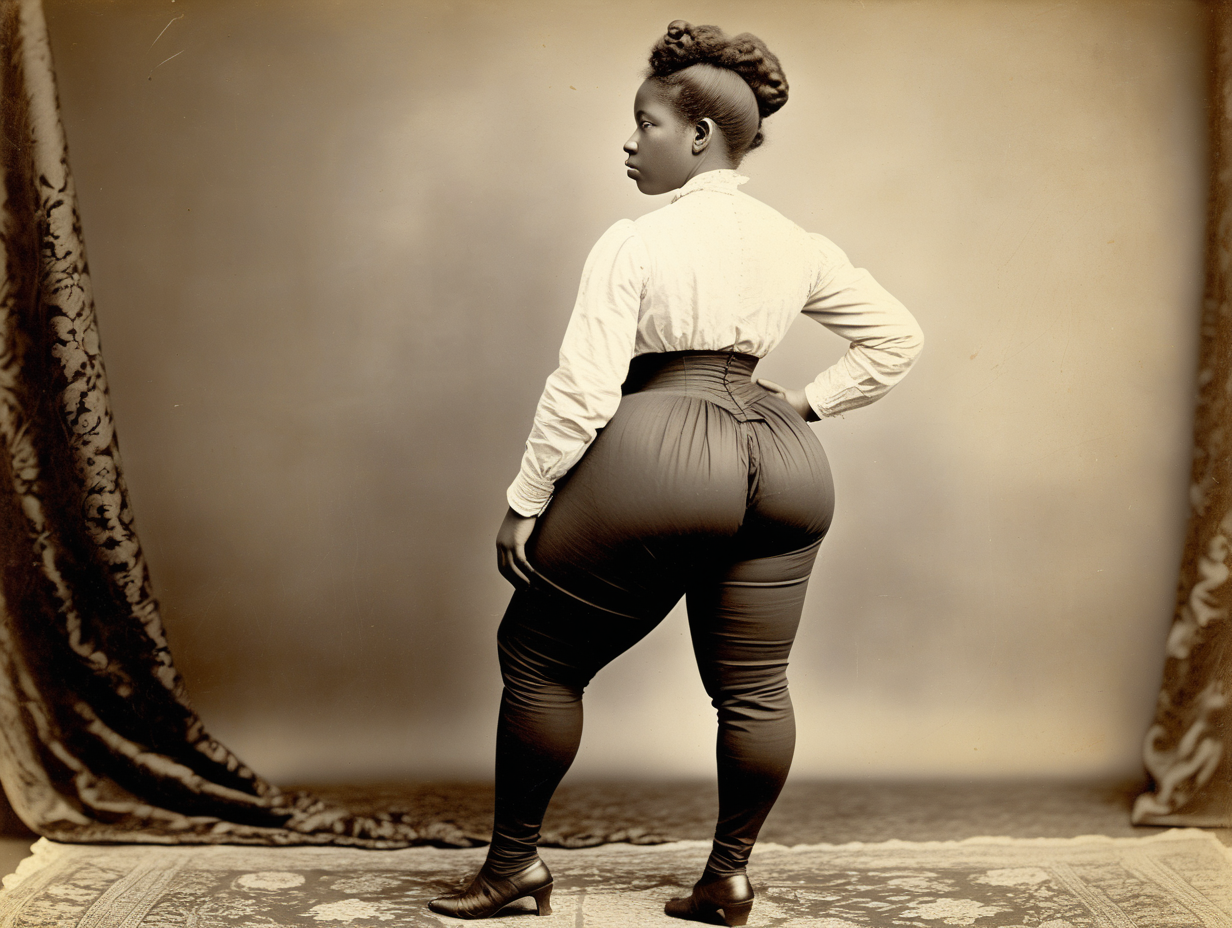 1800s black woman with big booty with pants