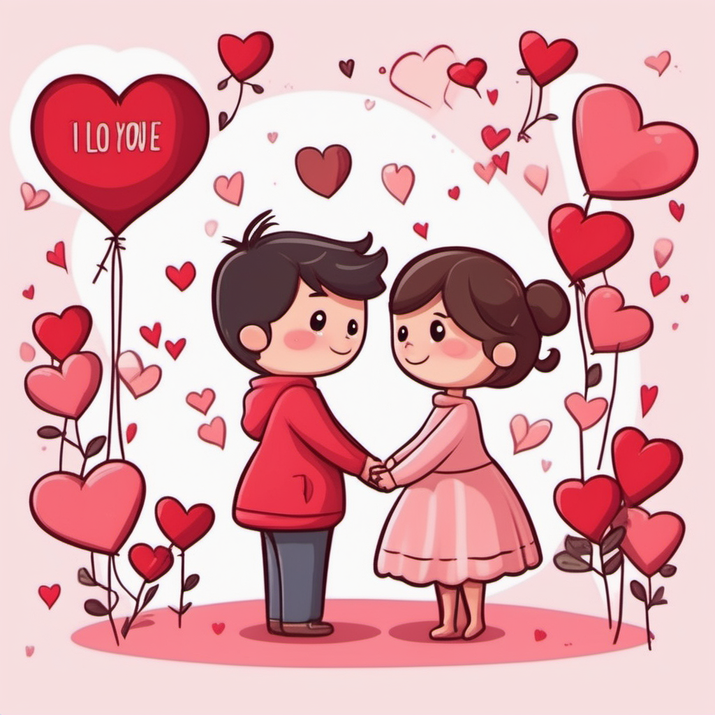 Valentines cartoon cute