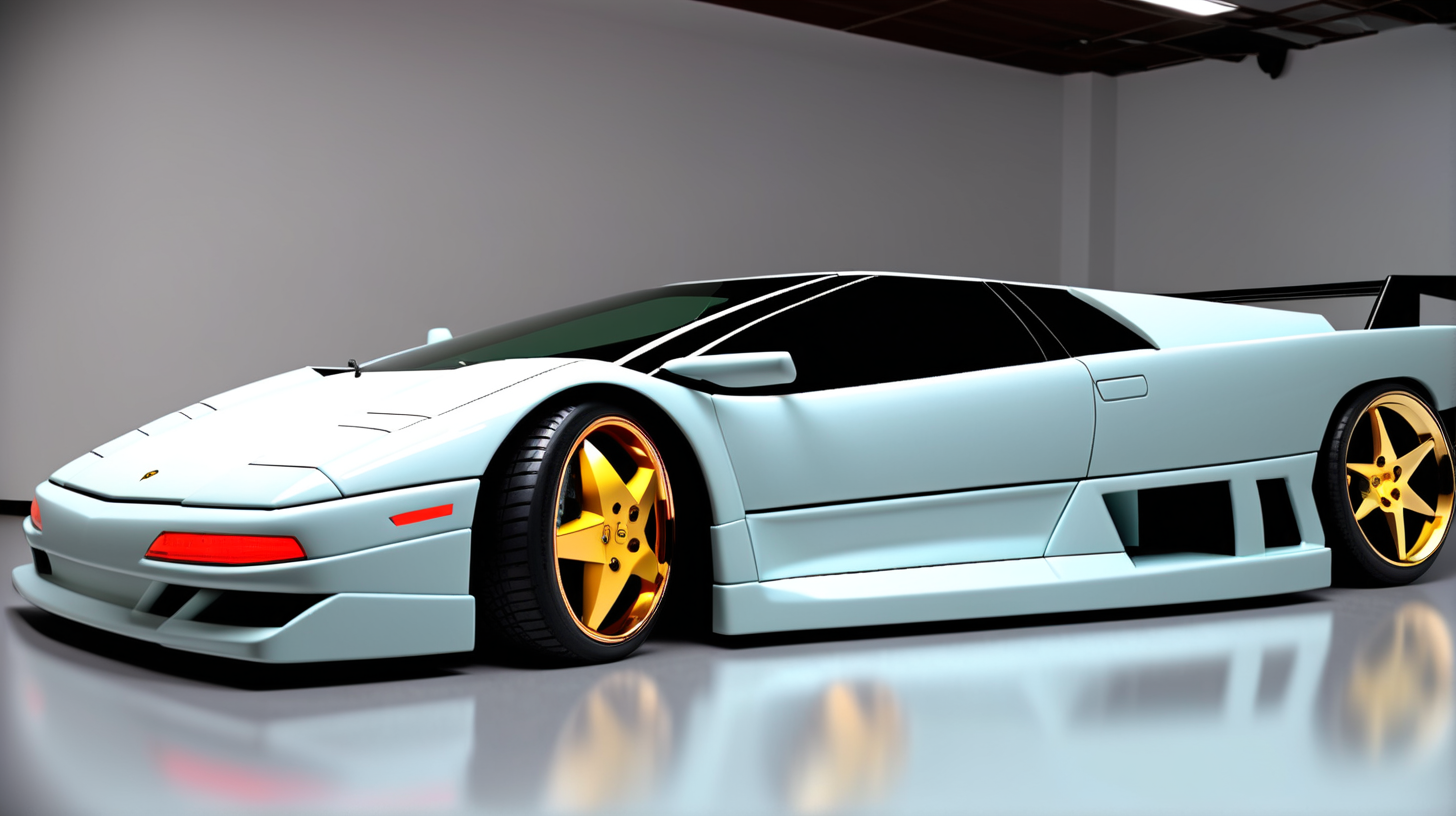 1990 Lamborghini Diablo blended with a 2023 Corvette