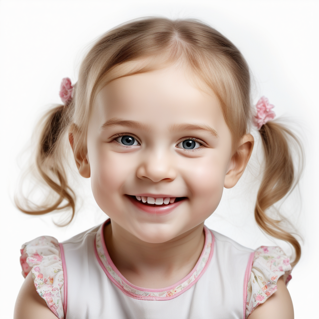 white backgroundreal facewhole headchild 3 yearsold girlscharacteristic human