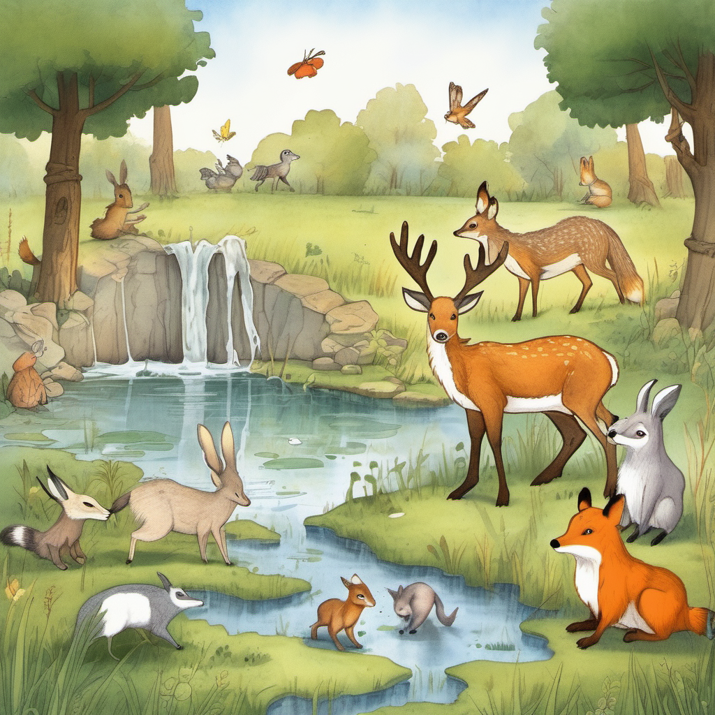 Picture for a childrens book Rome the deer