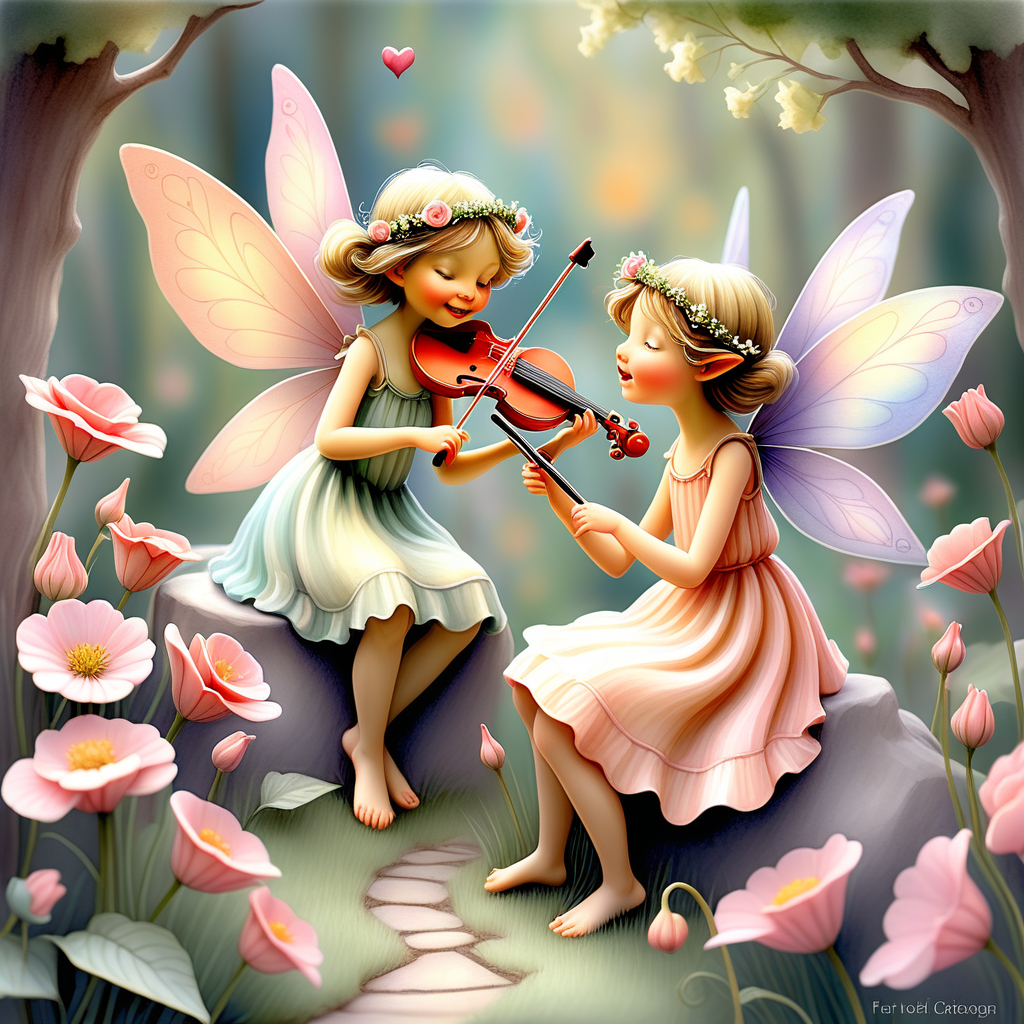 envision prompt Fairy Valentines Serenade captured in a