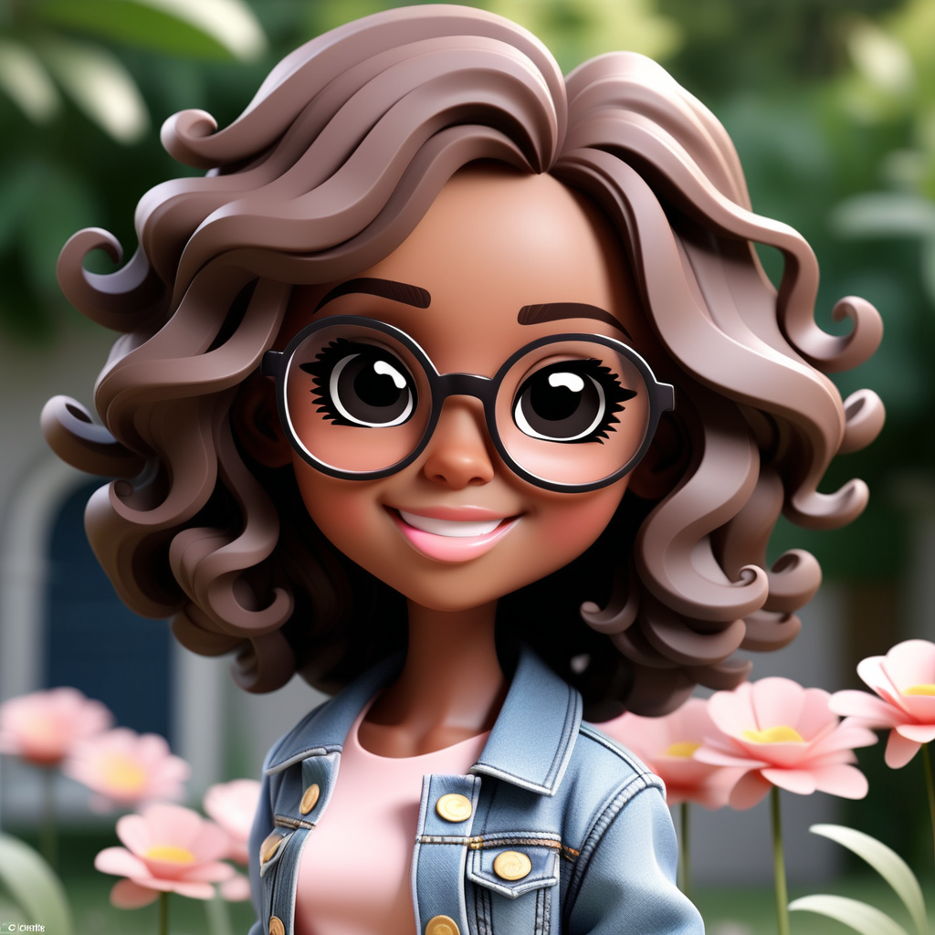 Create a lovely girl in a charming chibi