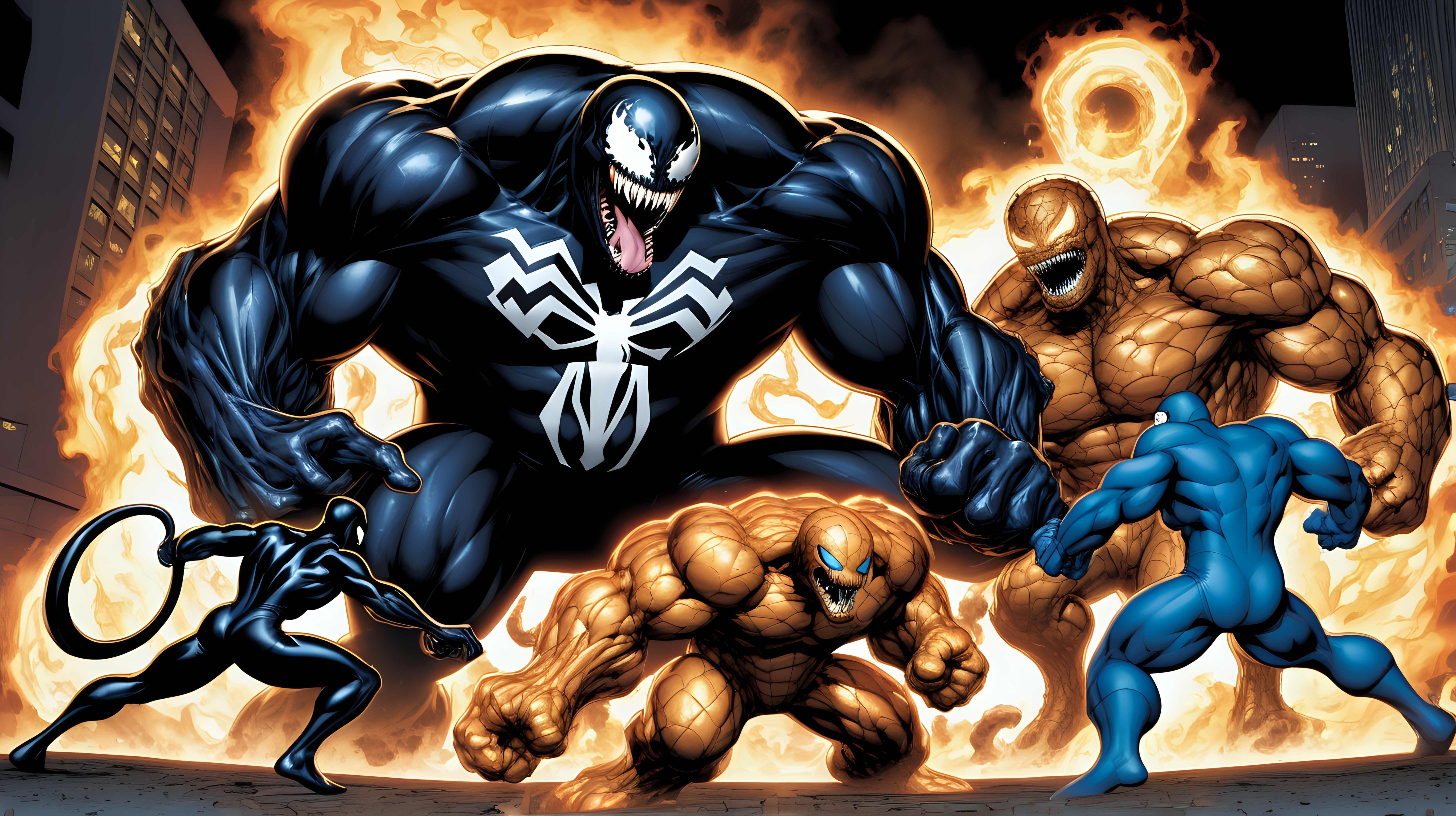 Venom vs the fantastic four