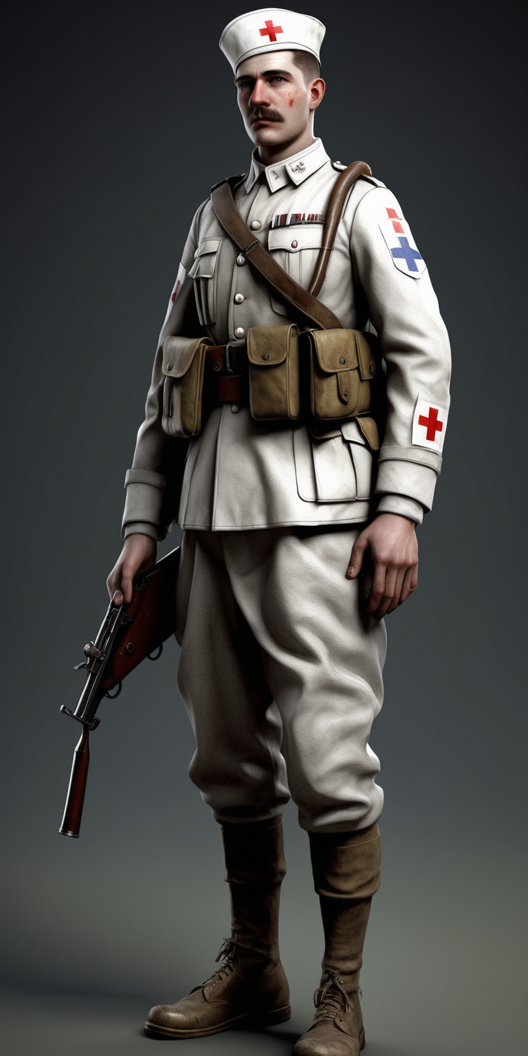 Realistic WW1 Medic Soldier