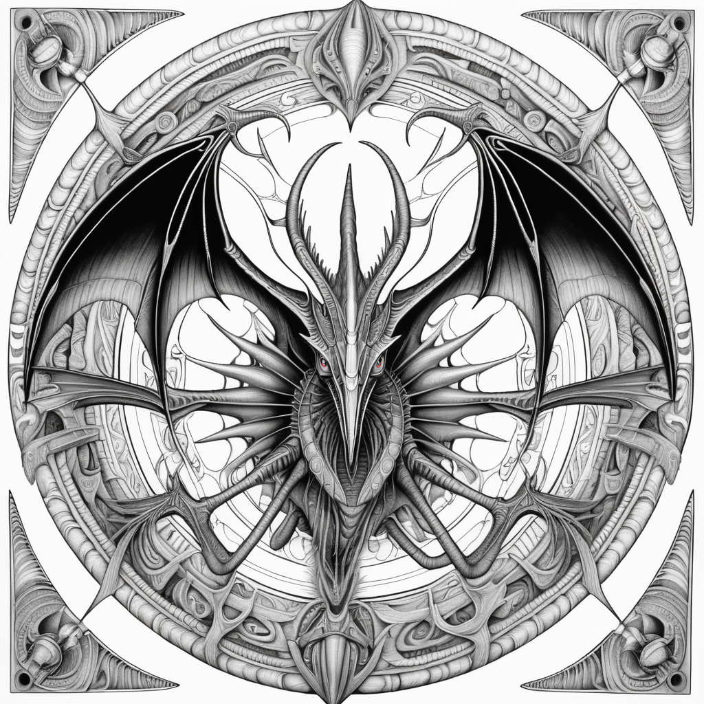 black white coloring page high details symmetrical mandala