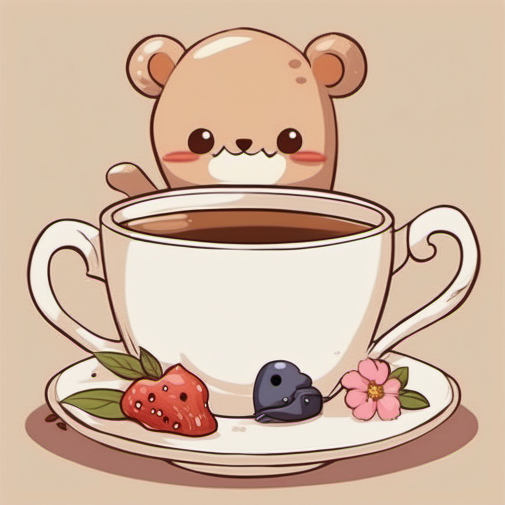 English tea  cartoon cute 