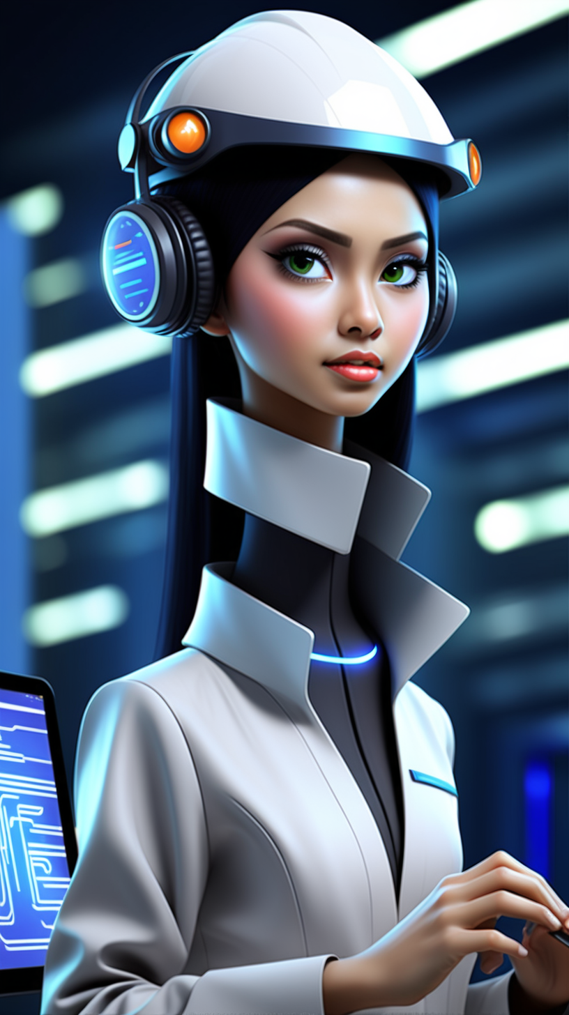 futuristic Pertamina IT programmer