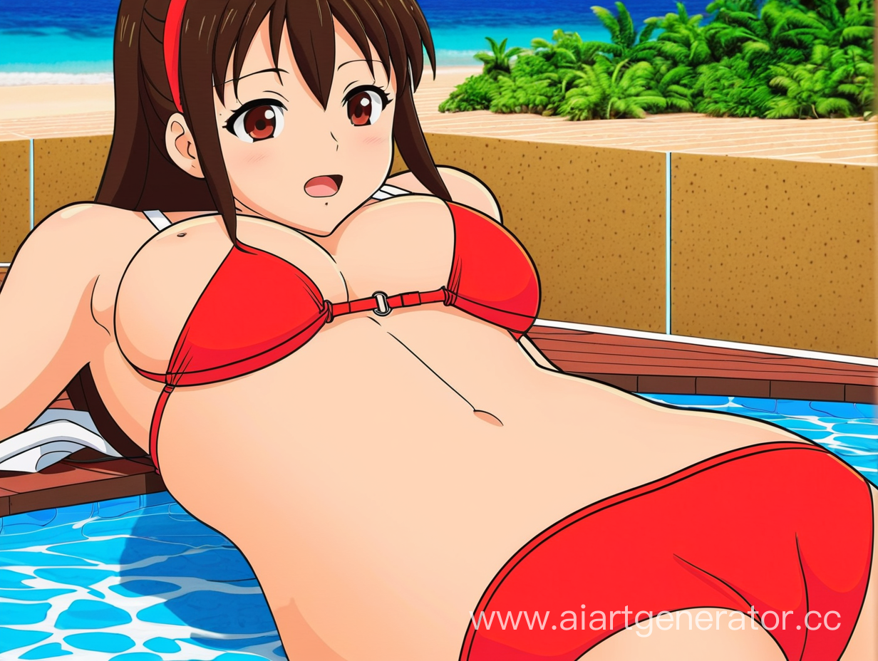 " Anime lifeguard  saves CPR  bikini girl"
