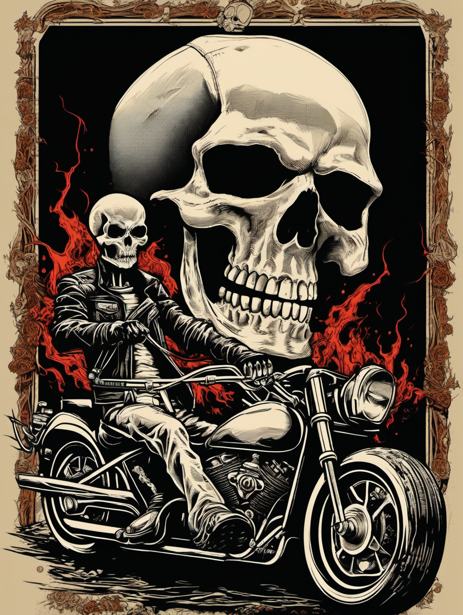 death on a motorcycle, biker t-shirt