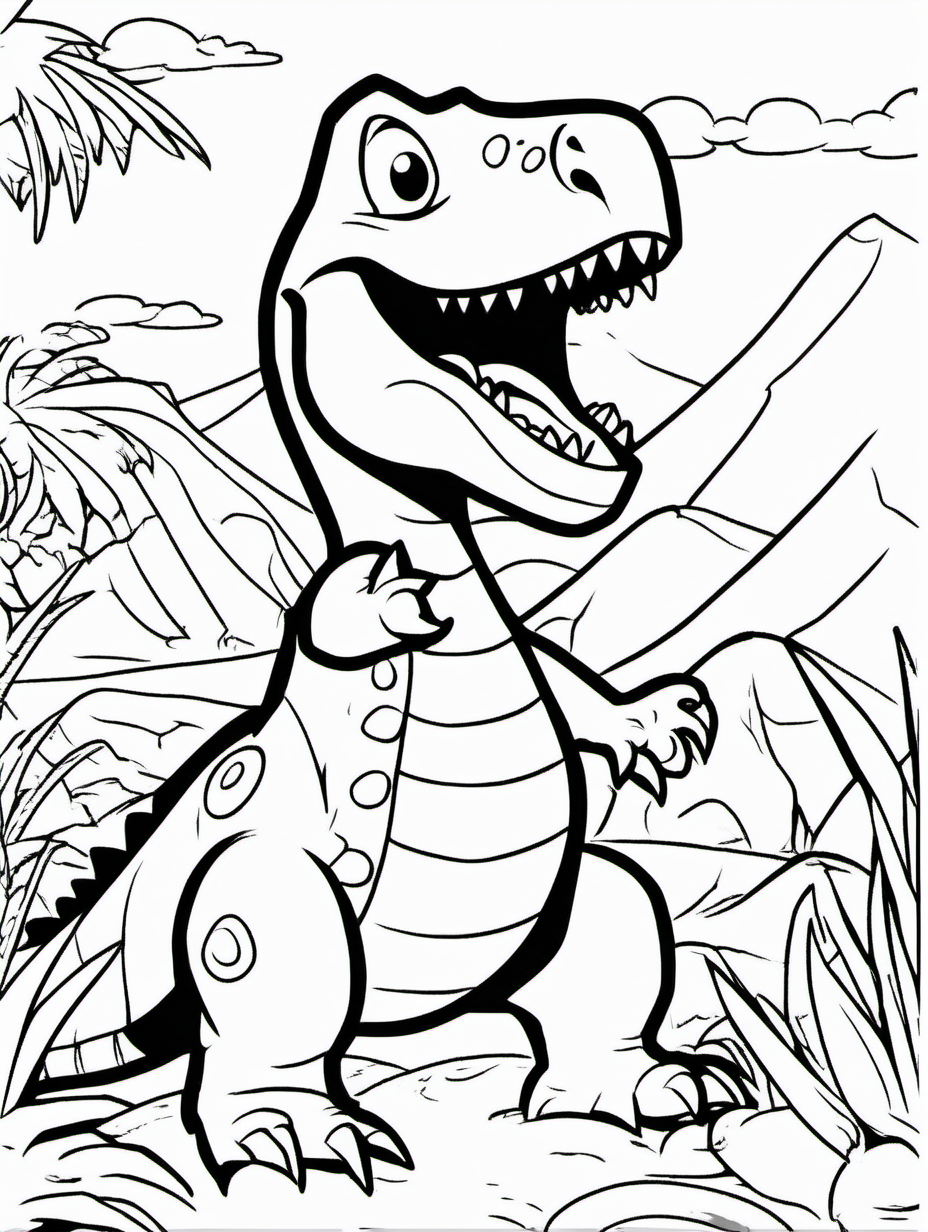 dinosario para colorear un niño