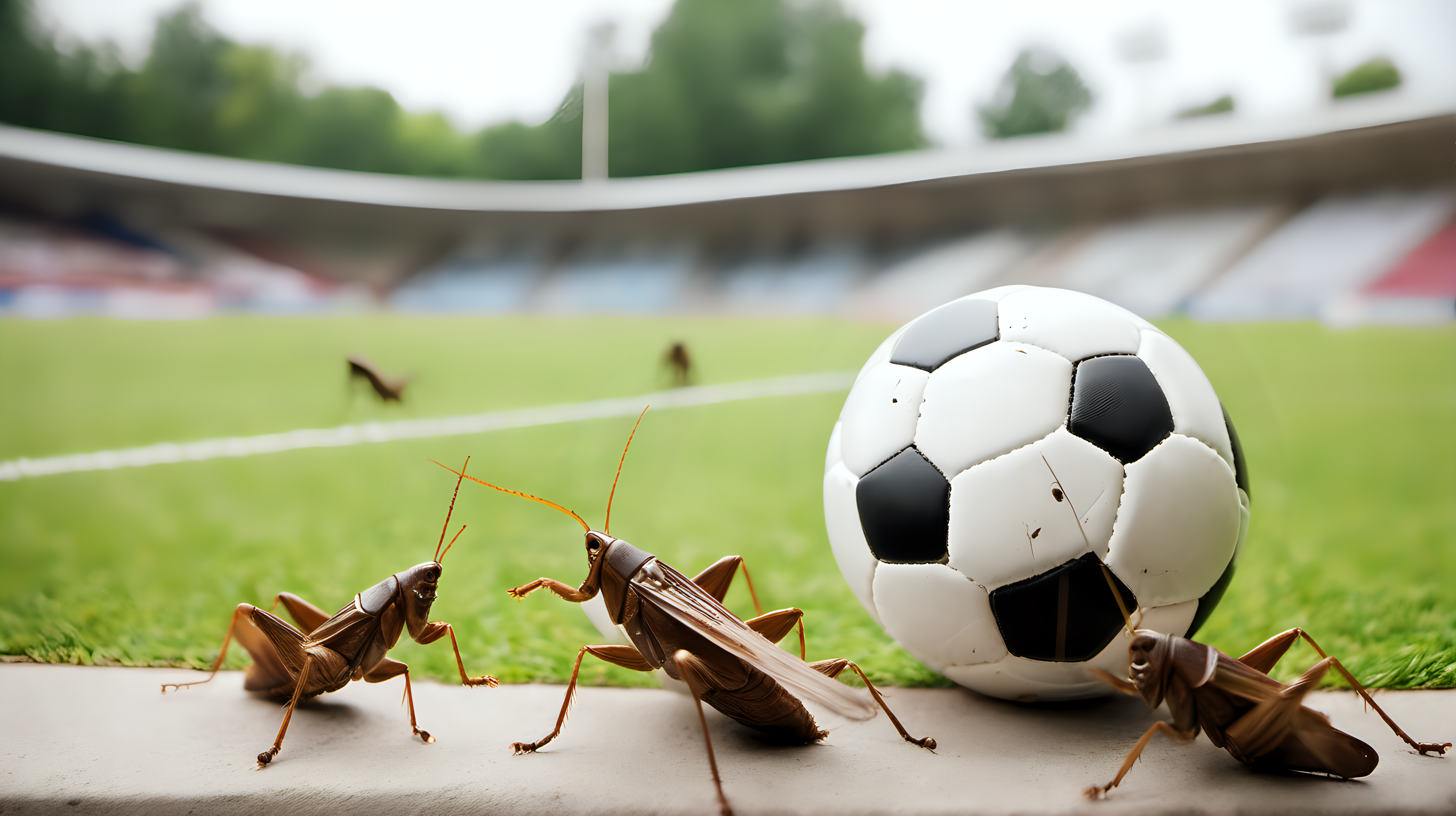 crickets playing soccer