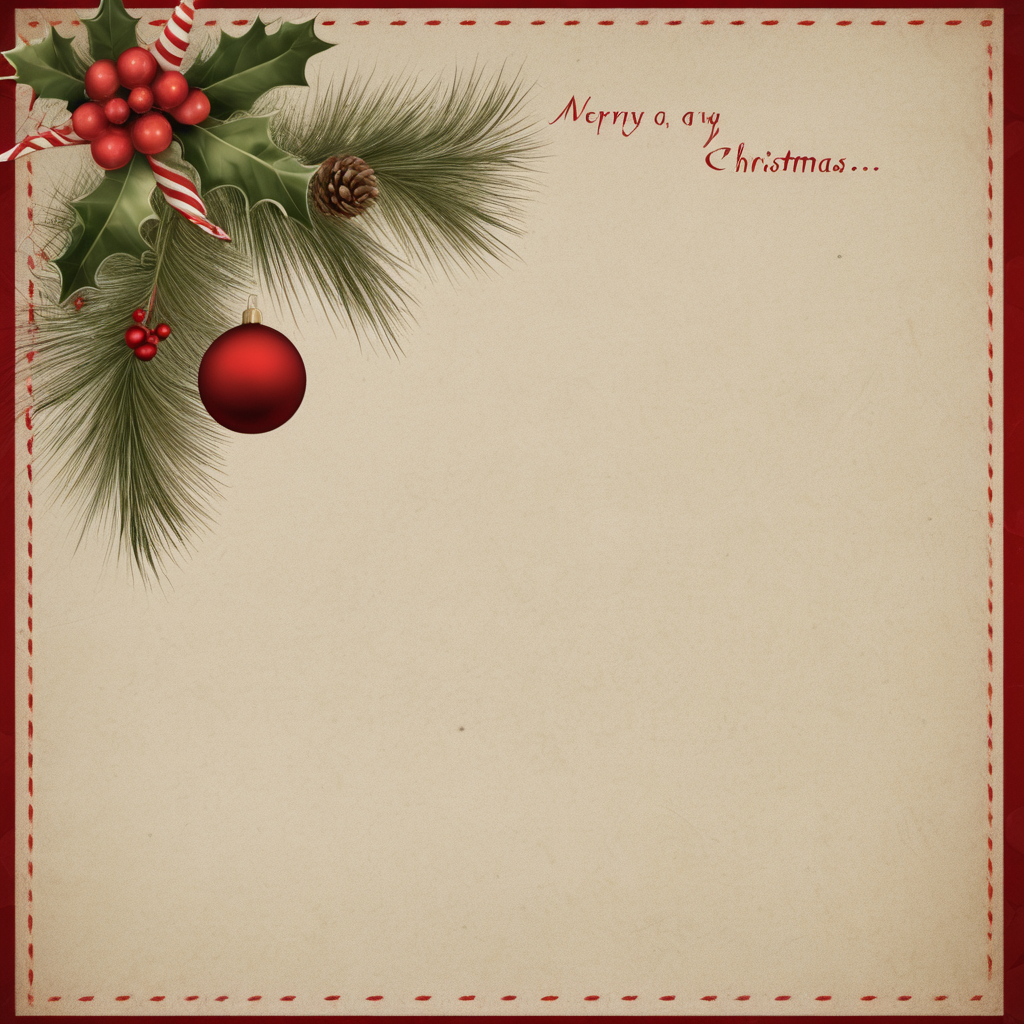A post card for Christmas, size 1080x1080, do it as simple as you can, no write needed