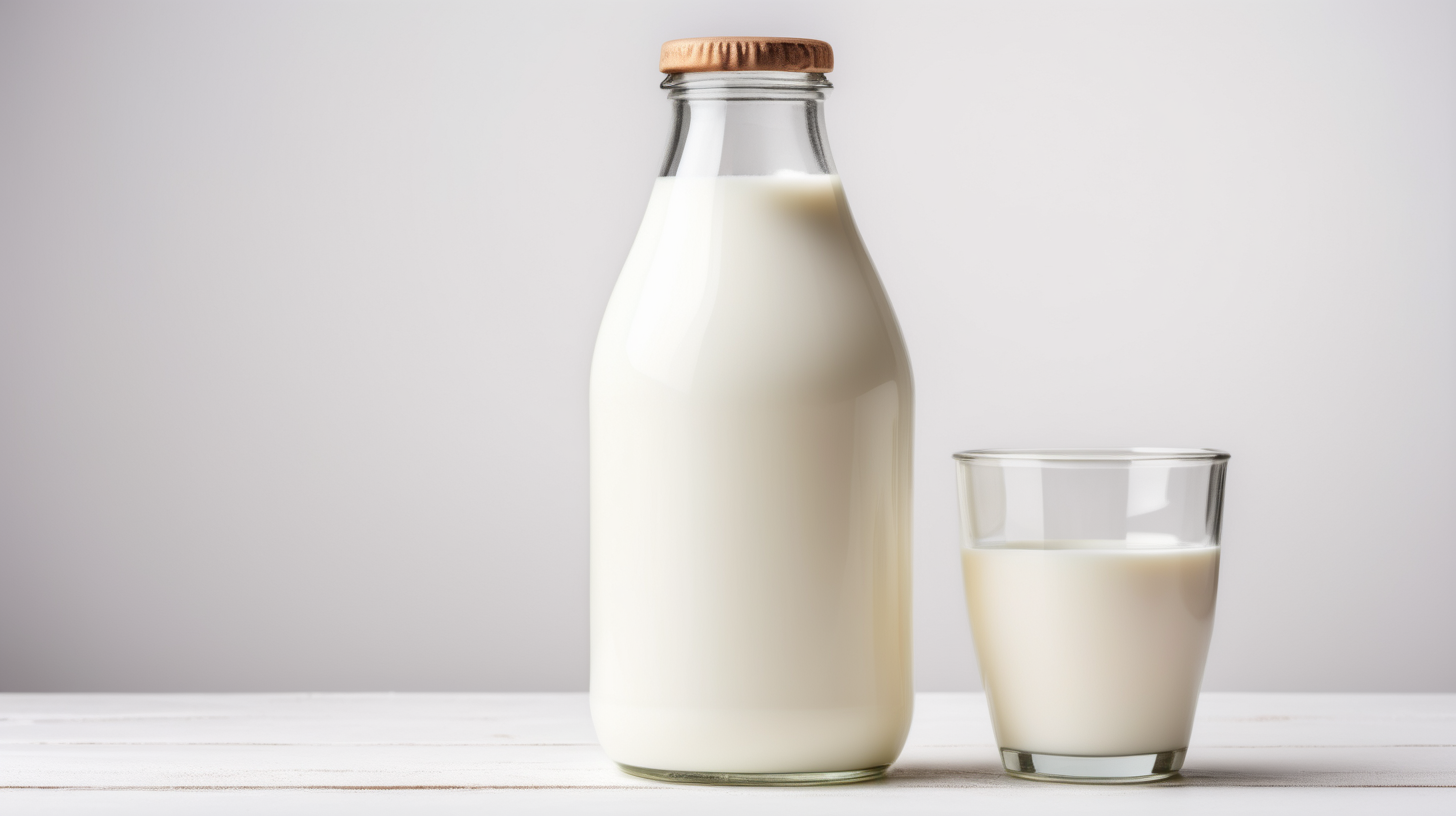bottle of milk isolated on white background cutout