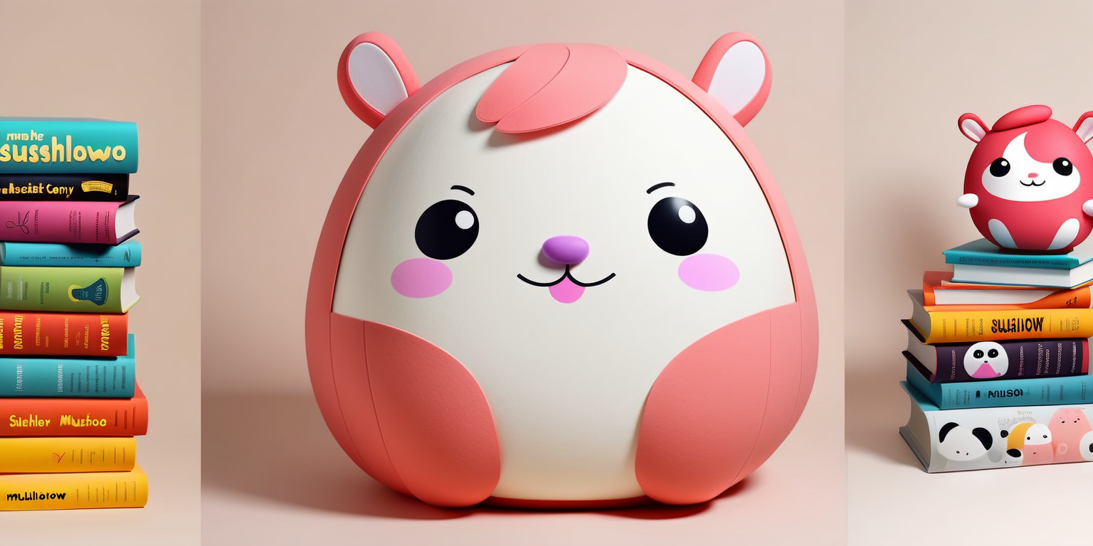 design a book cover for a squishmallow named