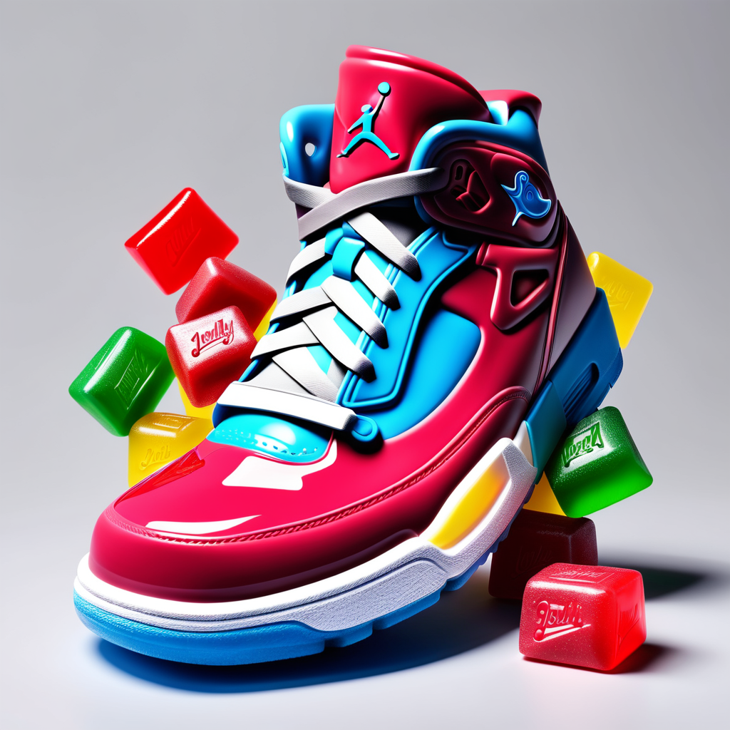 Jordan sneaker design with Jolly Rancher candy on