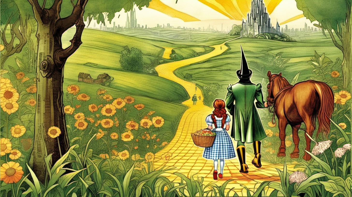 The Wizard of Oz Fairy Tale Illustration