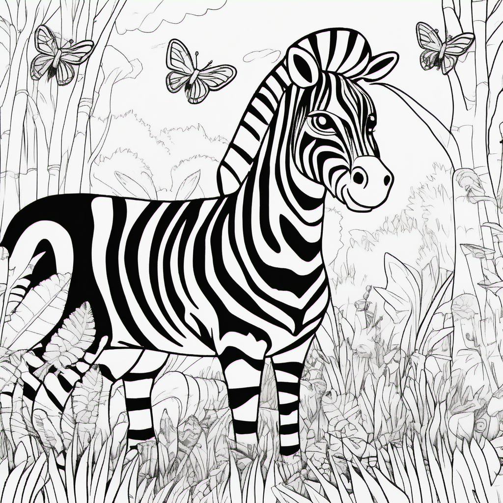 Imagine colouring page for kids Zebra rex in