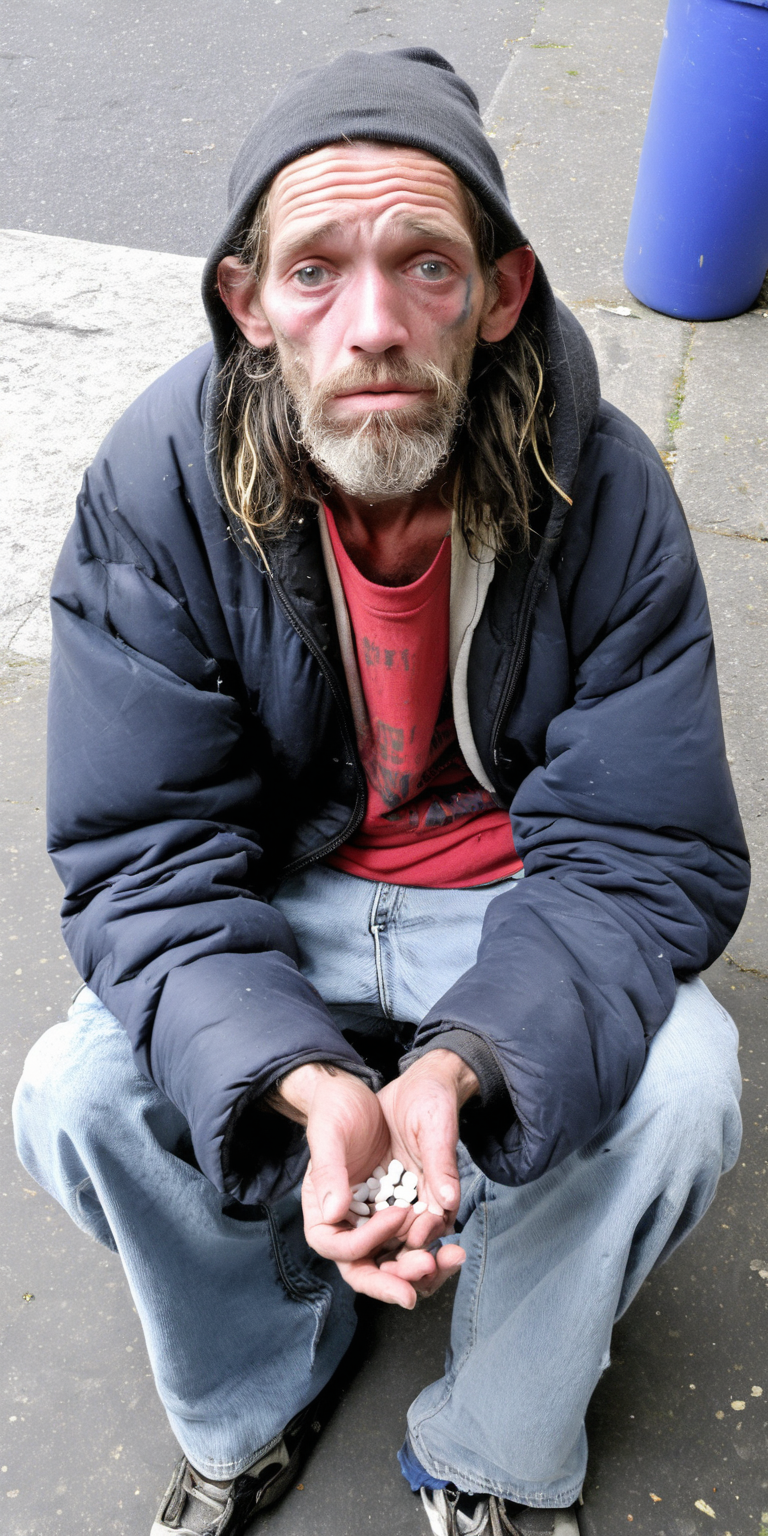 homeless drug addict