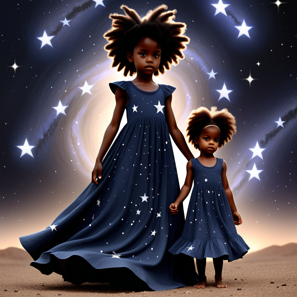 prompt a black women indigo child with a