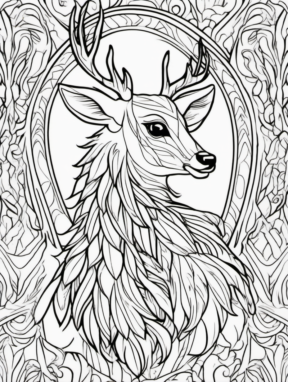 fawn feather patterns coloring page simple draw no