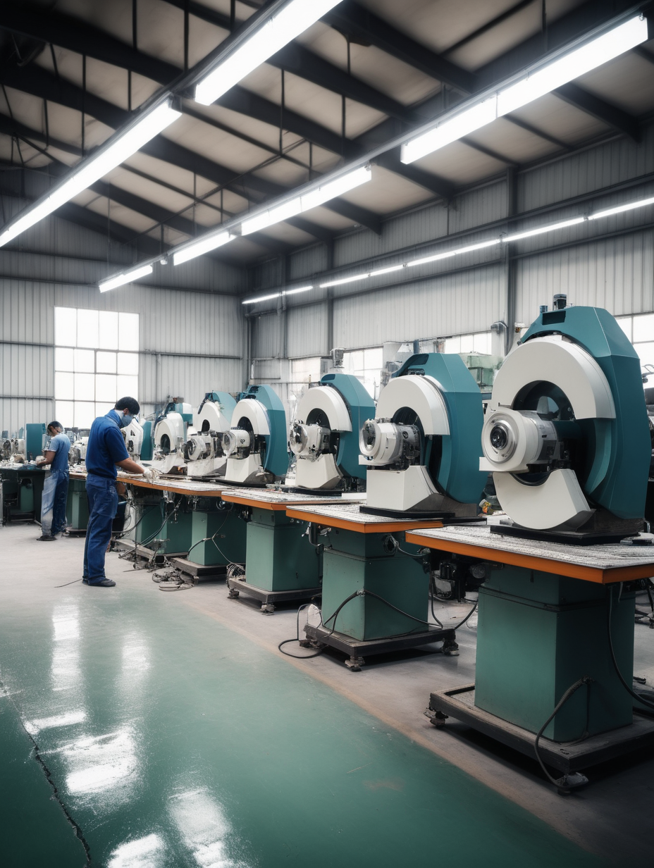 DIAMOND CUTTING FACTORY WITH PEOPLE POLISHING MACHINES
