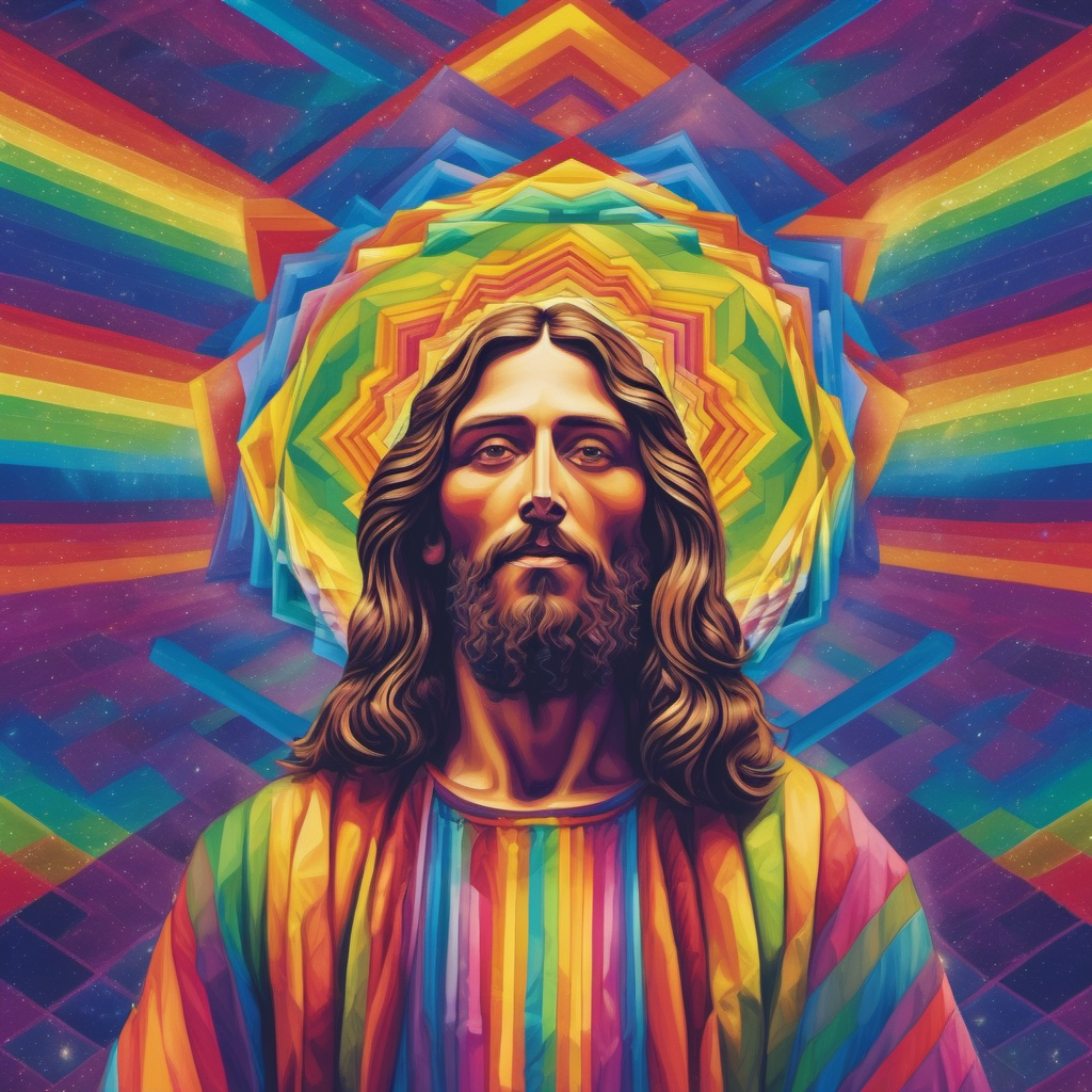 geometric rainbow dmt jesus