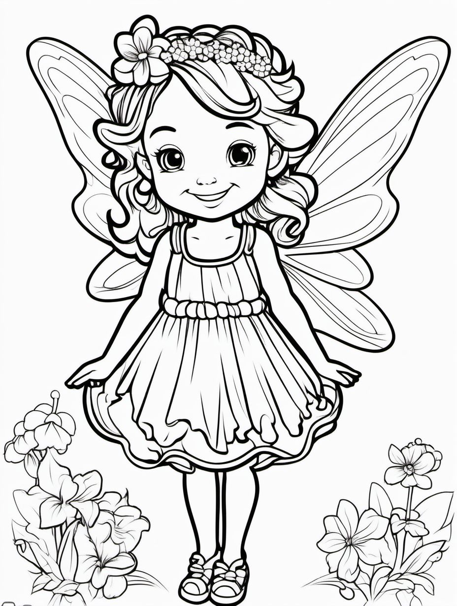 Adorable mini fairy smiling standing in a little