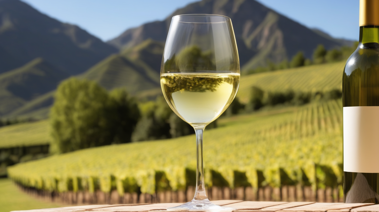 white wine in an outdoor setting