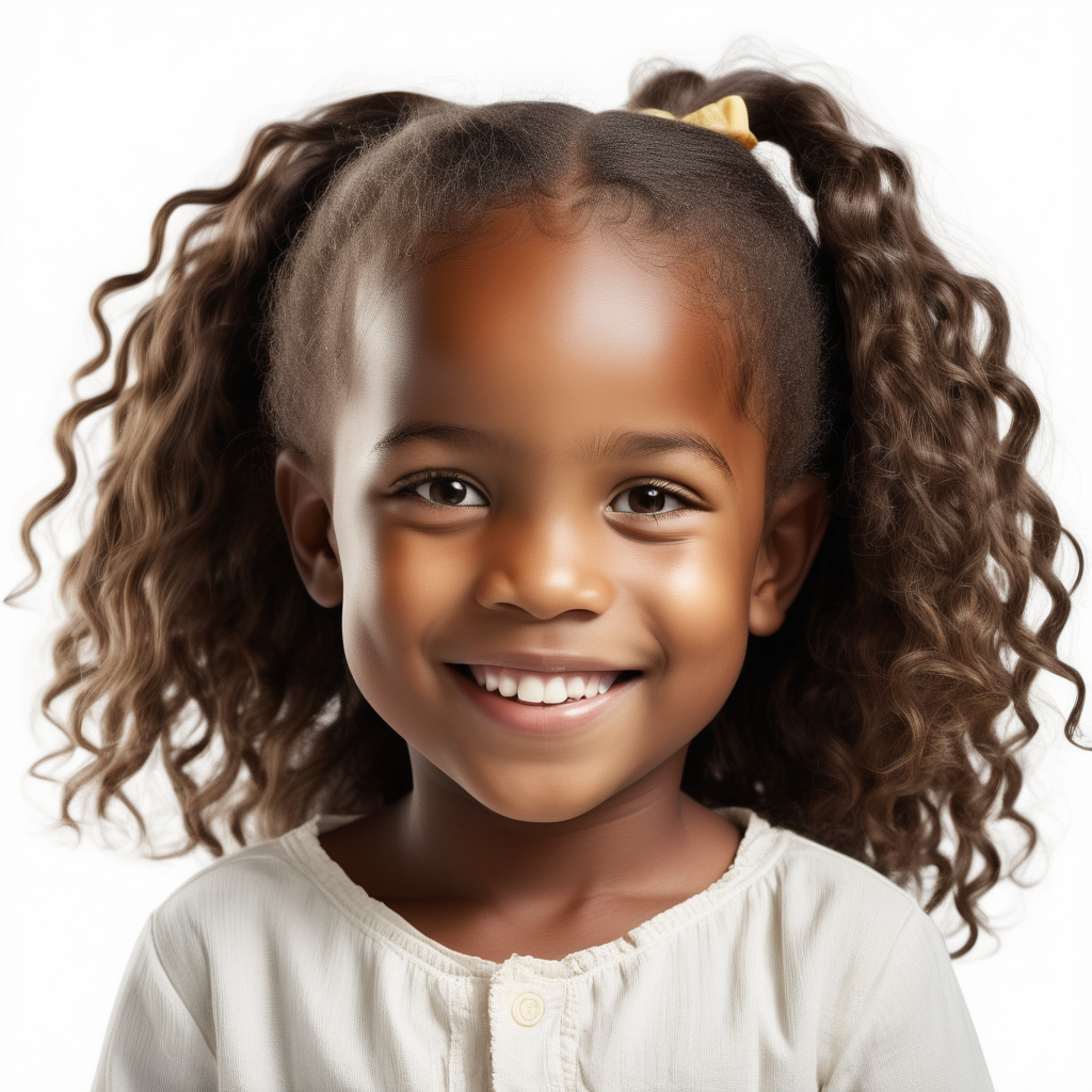 white backgroundreal facewhole headchild 3 yearsgirlcharacter appearance for